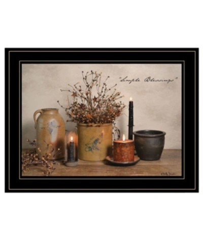 Shop Trendy Decor 4u Simple Blessings By Billy Jacobs, Ready To Hang Framed Print, Black Frame, 15" X 11" In Multi
