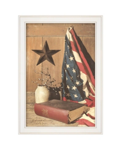 Shop Trendy Decor 4u God And Country By Billy Jacobs, Ready To Hang Framed Print, White Frame, 15" X 21" In Multi