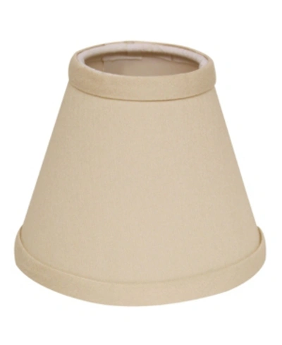 Shop Cloth & Wire Cloth&wire Slant Hardback Chandelier Lampshade With Flame Clip In Beige