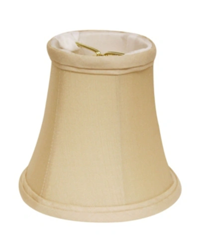 Shop Cloth & Wire Cloth&wire Slant Pure Silk Pongee Chandelier Lampshade With Flame Clip In Nude Or Na
