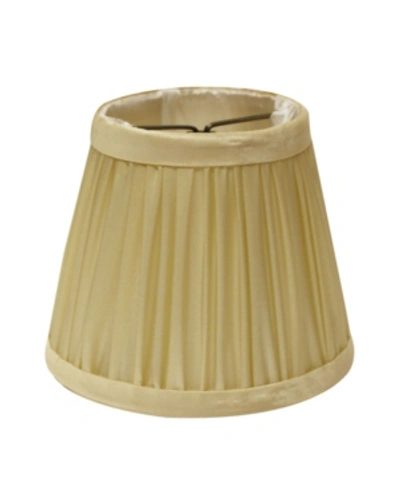 Shop Cloth & Wire Cloth&wire Slant Pencil Pleat Chandelier Lampshade With Flame Clip In Cream