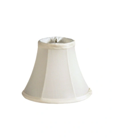 Shop Cloth & Wire Cloth&wire Slant Pure Silk Pongee Chandelier Lampshade With Flame Clip In Off-white