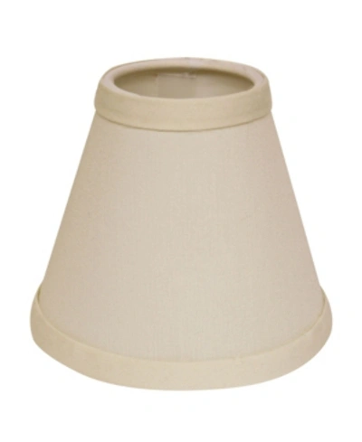 Shop Cloth & Wire Cloth&wire Slant Hardback Chandelier Lampshade With Flame Clip In Off-white