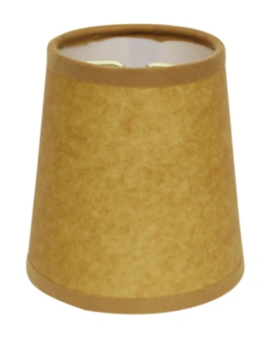 Shop Cloth & Wire Cloth&wire Slant Hardback Chandelier Lampshade With Flame Clip In Brass