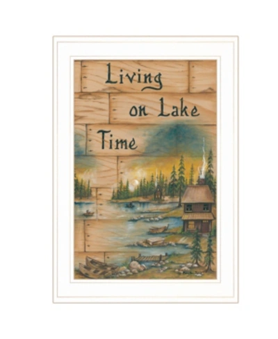 Shop Trendy Decor 4u Living On The Lake By Mary June, Ready To Hang Framed Print, White Frame, 15" X 21" In Multi