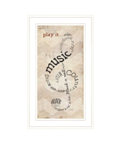 Shop Trendy Decor 4u Play It By Marla Rae, Ready To Hang Framed Print, White Frame, 12" X 21" In Multi