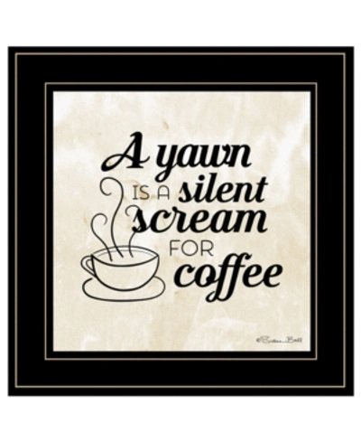 Shop Trendy Decor 4u A Silent Scream For Coffee By Susan Ball, Ready To Hang Framed Print, Black Frame, 15" X 15" In Multi