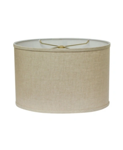 Shop Cloth & Wire Cloth&wire Slant Retro Oval Hardback Lampshade With Washer Fitter In Beige