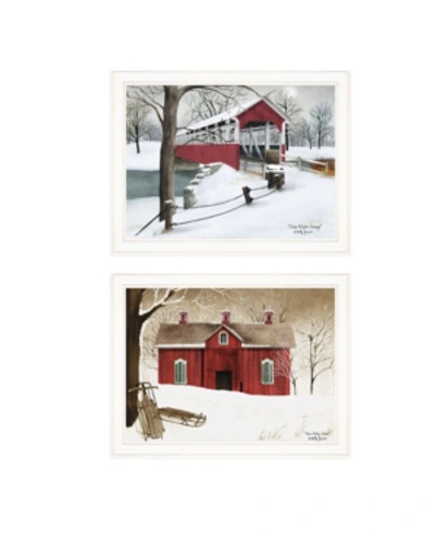 Shop Trendy Decor 4u Crisp New Fallen Snow 2-piece Vignette By Billy Jacobs, White Frame, 27" X 21" In Multi