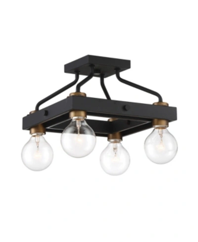 Shop Designer's Fountain Ravella 4 Light Semi-flushmount In Black