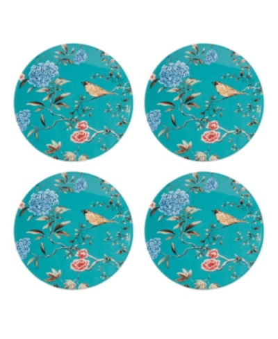 Shop Lenox Sprig & Vine Accent Plate Set/4 In Turq/aqua