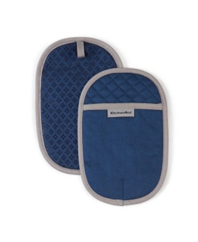 Kitchenaid Asteroid Pot Holders, Set Of 2 In Blue Willow