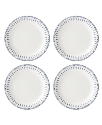 Shop Lenox Profile Accent Plate Set/4 White/navy