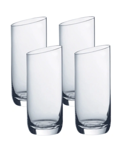Shop Villeroy & Boch New Moon Highball Set Of 4 In Clear