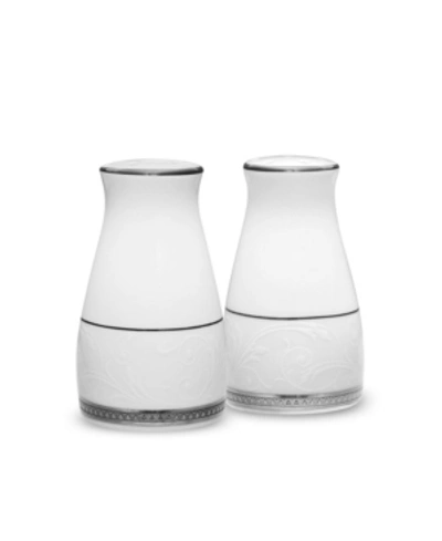 Noritake Regina Platinum Salt & Pepper, 3-1/4" In Silver