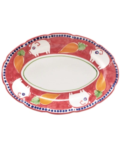Shop Vietri Campagna Oval Platter In Red