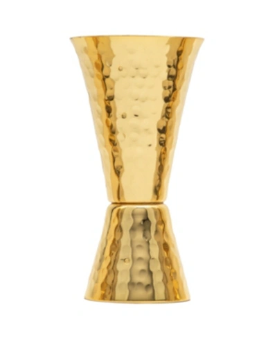 Prince Of Scots 24k Gold Plate Hammered Solid Copper Jigger In Gold
