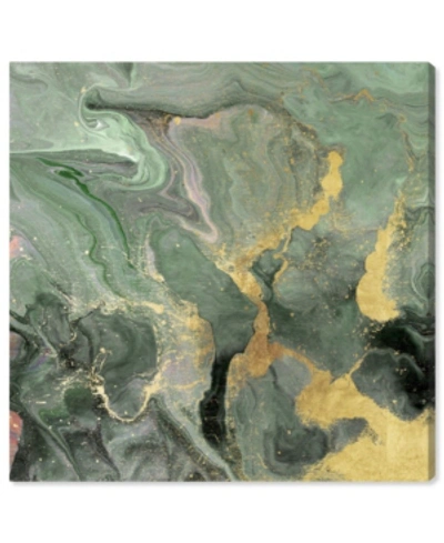 Shop Oliver Gal Jade Cosmos Canvas Art - 30" X 30" X 1.5" In Green