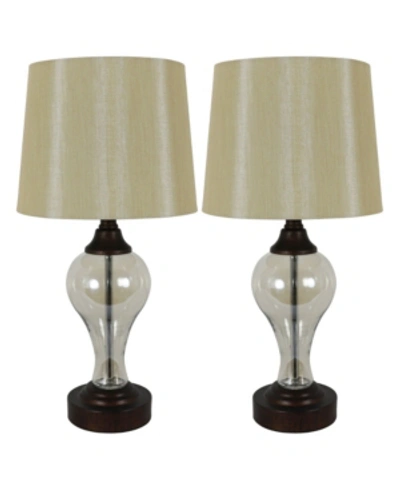 Shop Decor Therapy Brady Table Lamps With Usb Ports Set Of 2 In Lstr Amber