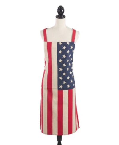 Shop Saro Lifestyle Star Spangled Collection Us Flag Design Kitchen Apron In Multi