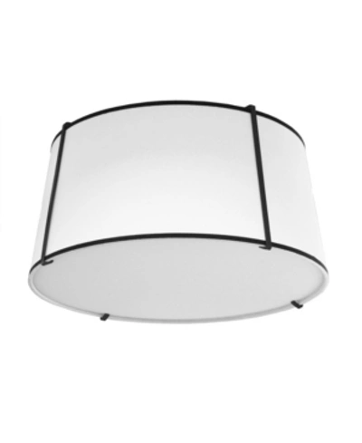 Shop Dainolite 3 Light Trapezoid Flush Mount In Black