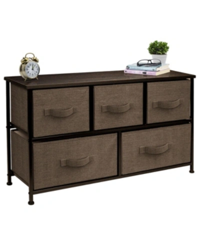 Shop Sorbus Dresser With 5 Drawers In Brown