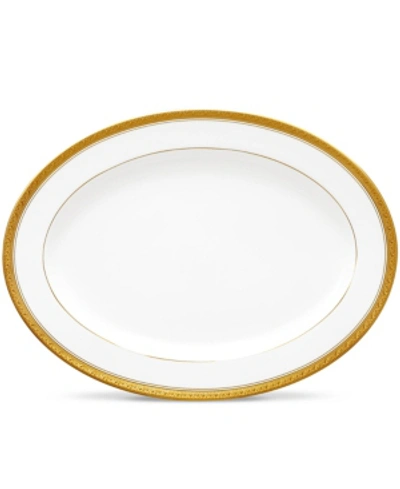 Noritake Crestwood Gold Oval Platter In Gold