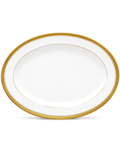 Noritake Crestwood Gold Oval Platter In Gold