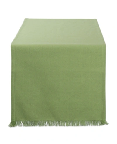 DESIGN IMPORTS SOLID HEAVYWEIGHT FRINGED TABLE RUNNER 