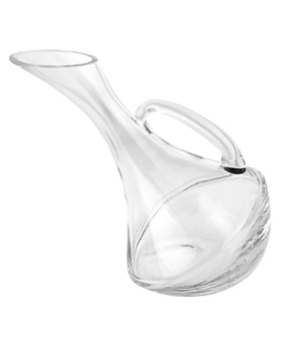 BADASH CRYSTAL EUROPEAN MOUTH BLOWN OLIVIA LEANING WINE CARAFE- 32 OUNCE 