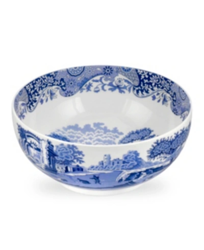 Spode Blue Italian Deep Round Bowl In Blue