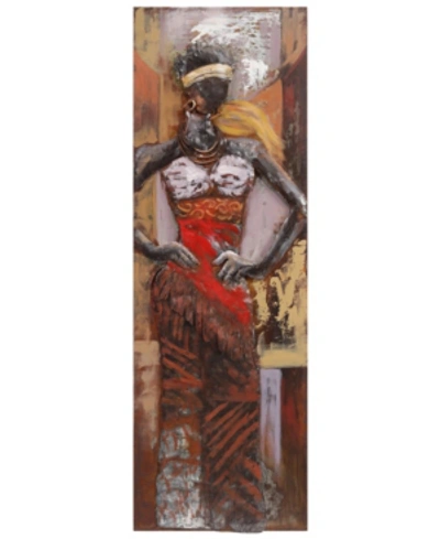 Shop Empire Art Direct Miss-tic Mixed Media Iron Hand Painted Dimensional Wall Art, 60" X 20" X 2.5" In Brown