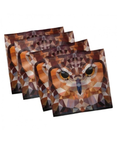 Shop Ambesonne Geometric Set Of 4 Napkins, 12" X 12" In Brown