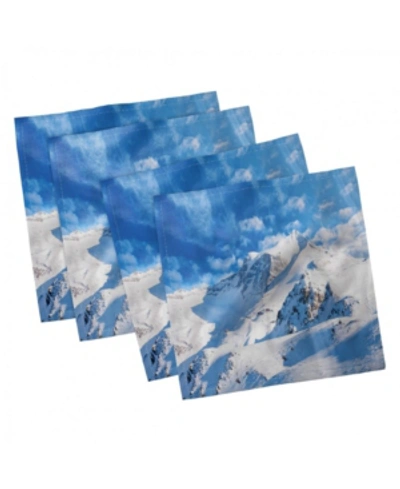 Shop Ambesonne Mountain Set Of 4 Napkins, 12" X 12" In Multi