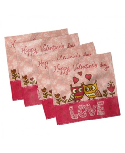 Shop Ambesonne Valentines Day Set Of 4 Napkins, 12" X 12" In Multi