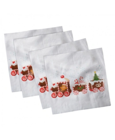 Shop Ambesonne Christmas Set Of 4 Napkins, 12" X 12" In Multi