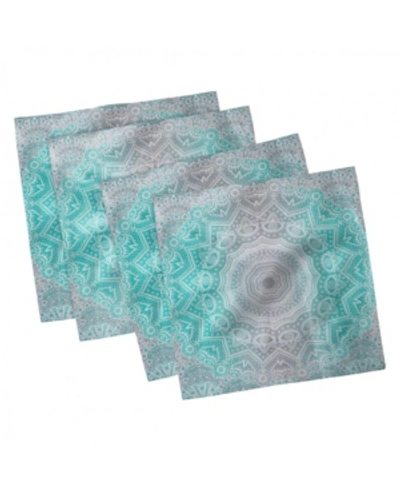 Shop Ambesonne Ombre Ethnic Set Of 4 Napkins, 12" X 12" In Multi