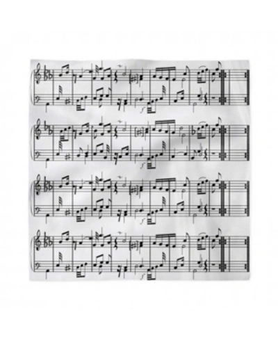 Shop Ambesonne Music Set Of 4 Napkins, 12" X 12" In Black