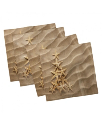 Shop Ambesonne Starfish Set Of 4 Napkins, 12" X 12" In Multi