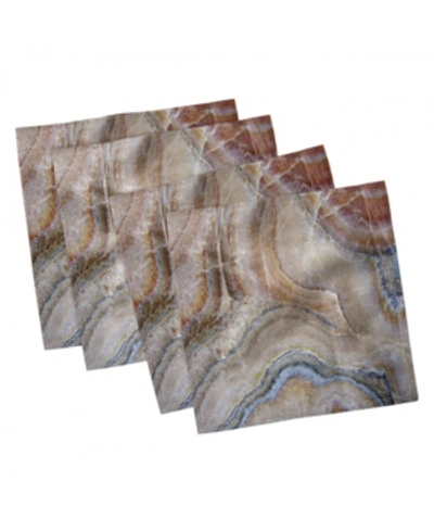 Shop Ambesonne Marble Set Of 4 Napkins, 12" X 12" In Multi