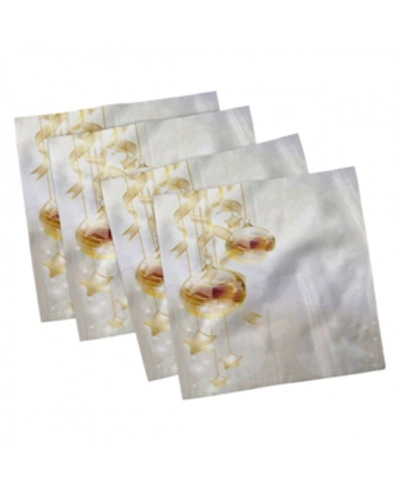 Shop Ambesonne Christmas Set Of 4 Napkins, 12" X 12" In Brown