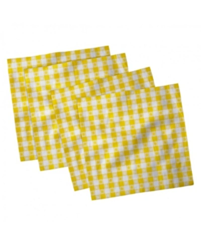 Shop Ambesonne Country Picnic Set Of 4 Napkins, 12" X 12" In Yellow