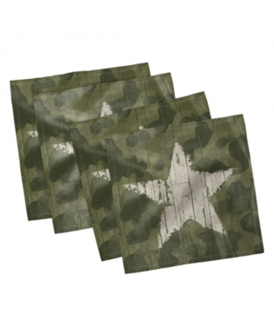 Shop Ambesonne Camouflage Set Of 4 Napkins, 12" X 12" In Multi