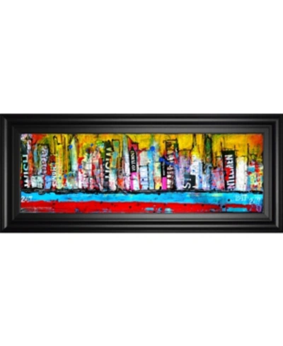 Classy Art Skyline By Erin Ashley Framed Print Wall Art In Blue