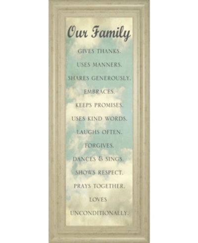 Shop Classy Art Our Family By Sarah Gardner Framed Print Wall Art In Blue