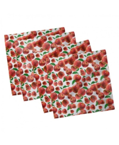AMBESONNE APPLE SET OF 4 NAPKINS, 12" X 12" 
