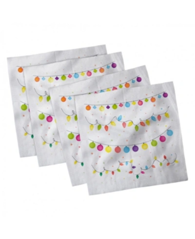 Shop Ambesonne Christmas Set Of 4 Napkins, 12" X 12" In Multi