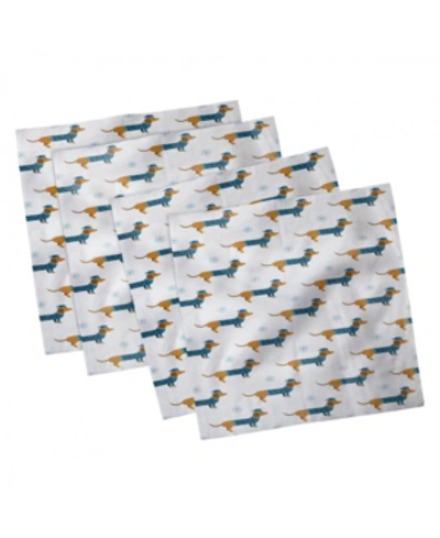 Shop Ambesonne Dachshund Set Of 4 Napkins, 12" X 12" In Multi