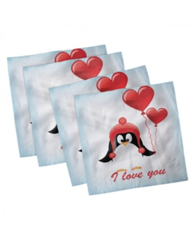 Shop Ambesonne Valentines Set Of 4 Napkins, 12" X 12" In Red