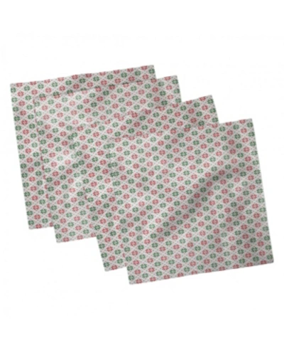 Shop Ambesonne Christmas Set Of 4 Napkins, 12" X 12" In Red